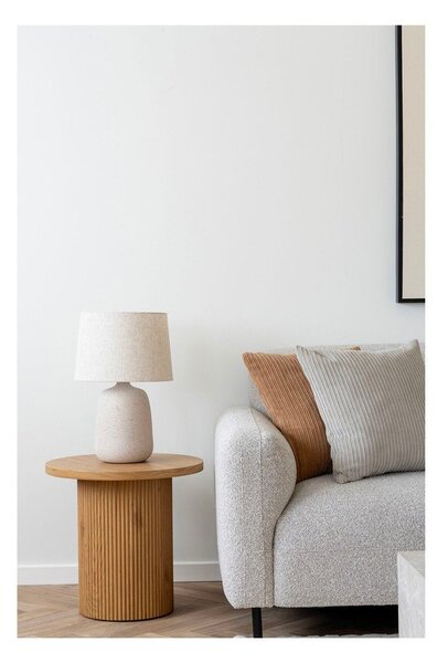 Krémszínű asztali lámpa textil búrával (magasság 47 cm) Croft – House Nordic