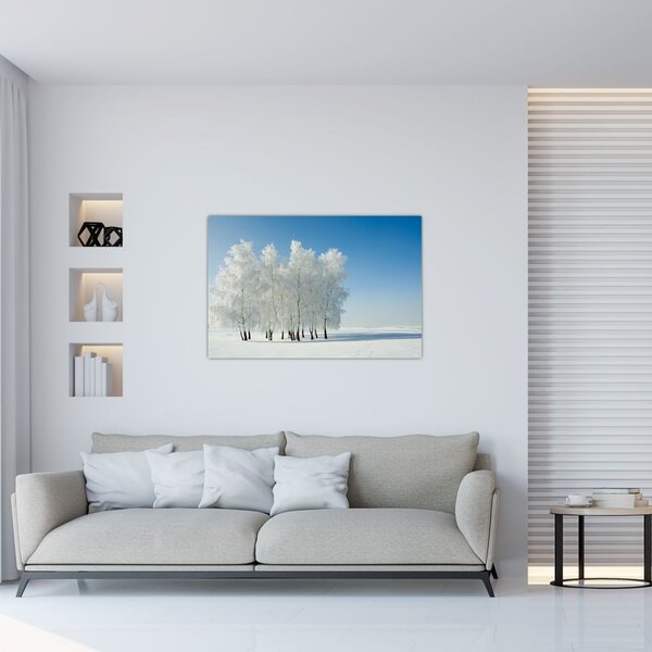 Egy havas táj képe (90x60 cm)