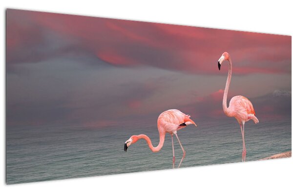 Flamingók képe (120x50 cm)