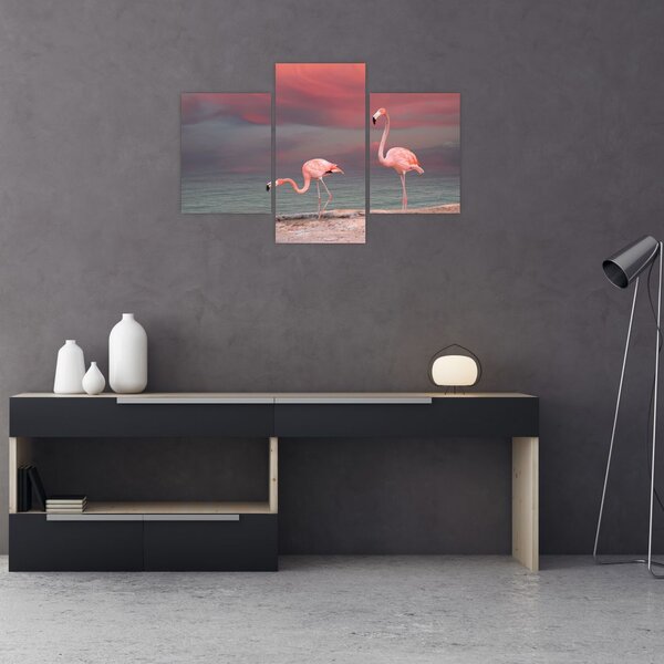 Flamingók képe (90x60 cm)