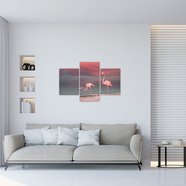 Flamingók képe (90x60 cm)
