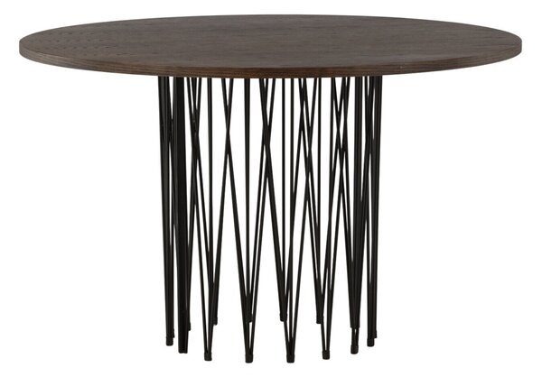 Asztal Dallas 3200, 74cm, Sötét barna, Fekete