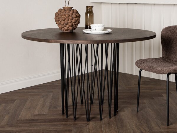 Asztal Dallas 3200, 74cm, Sötét barna, Fekete