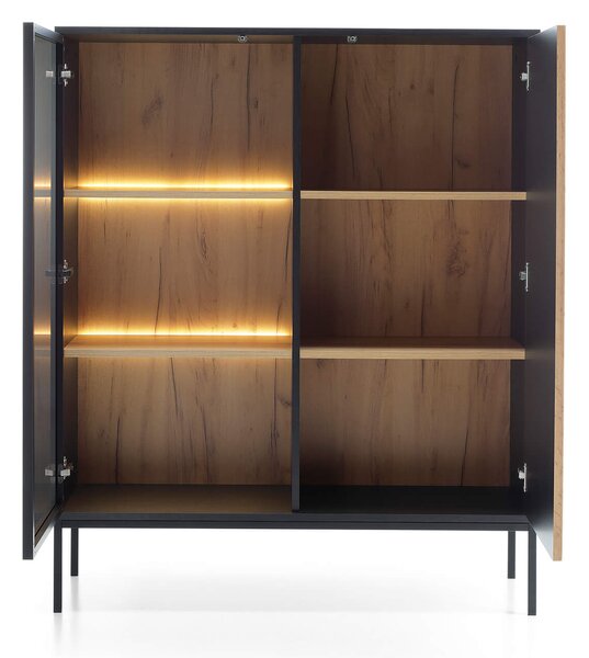 SENTO WT104 vitrines komód - fekete