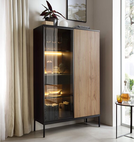 SENTO WTSZ104 magas vitrin - fekete