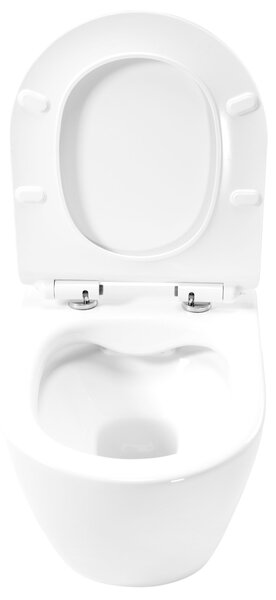 Rea, Fali WC csésze készlet REA CARLO Flat Mini Rimless + fali bidé REA CARLO Mini, KPL-C2760