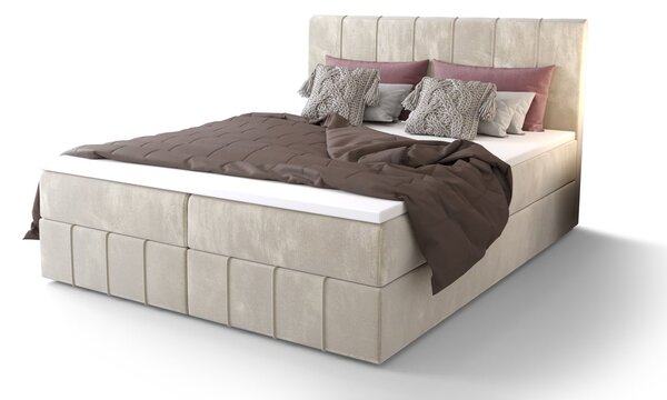 MADLEN boxspring ágy - 180x200, bézs