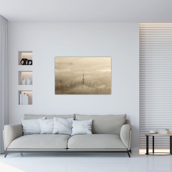 Egy város képe a felhőkben (90x60 cm)