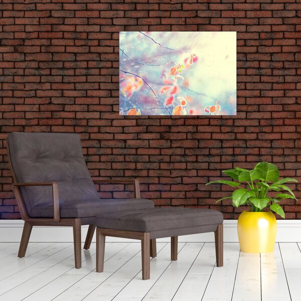 Kép - Levelek a jégben (70x50 cm)