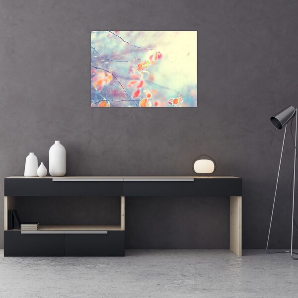 Kép - Levelek a jégben (70x50 cm)