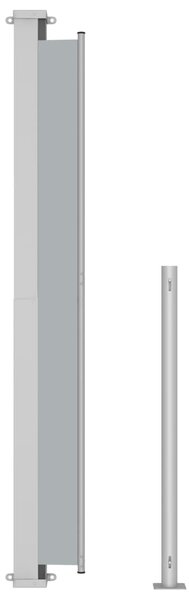 Szürke behúzható oldalsó terasznapellenző 180 x 500 cm (313407)