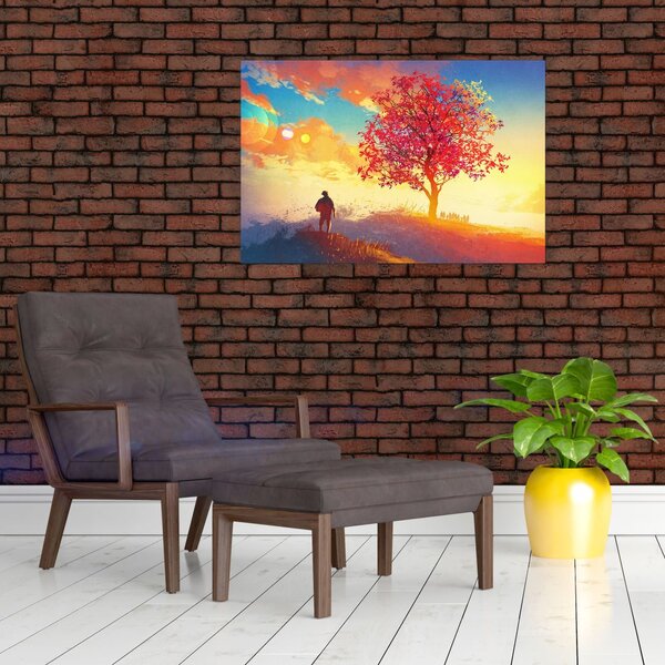 Egy fa képe a dombon (90x60 cm)