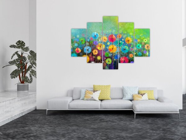 Kép - Absztrakt virágok (150x105 cm)