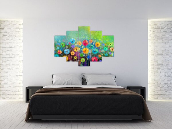 Kép - Absztrakt virágok (150x105 cm)