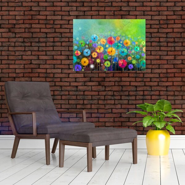 Kép - Absztrakt virágok (70x50 cm)