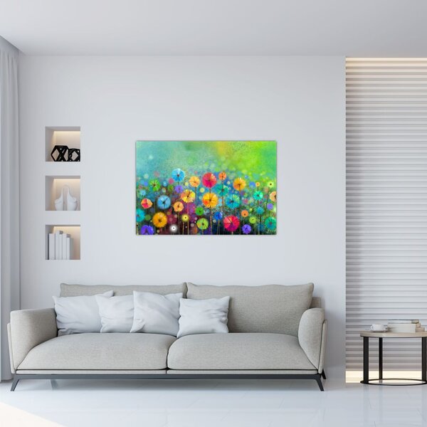 Kép - Absztrakt virágok (90x60 cm)