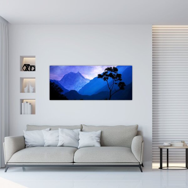 Kép - Éjszakai ég Nepálban (120x50 cm)
