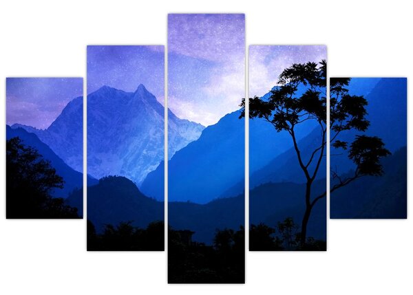 Kép - Éjszakai ég Nepálban (150x105 cm)