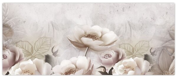 Kép - Rózsaszín bokrok (120x50 cm)