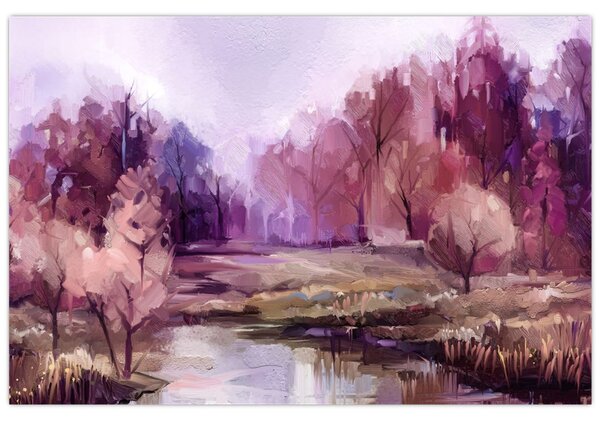 Kép - Őszi tájképfestés (90x60 cm)