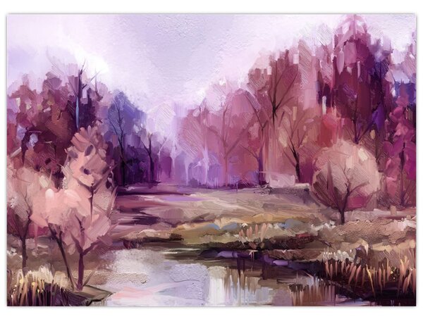 Kép - Őszi tájképfestés (70x50 cm)