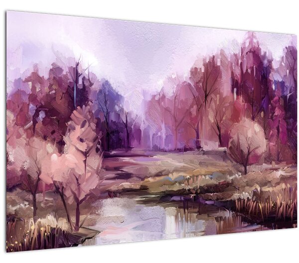 Kép - Őszi tájképfestés (90x60 cm)