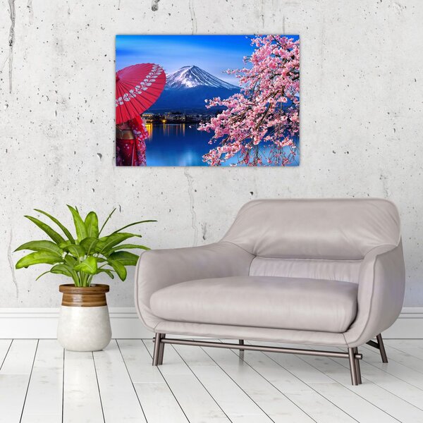 Kép - Kilátás a csúcsra, Japán (70x50 cm)