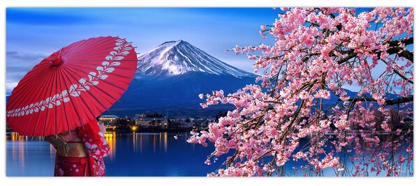 Kép - Kilátás a csúcsra, Japán (120x50 cm)