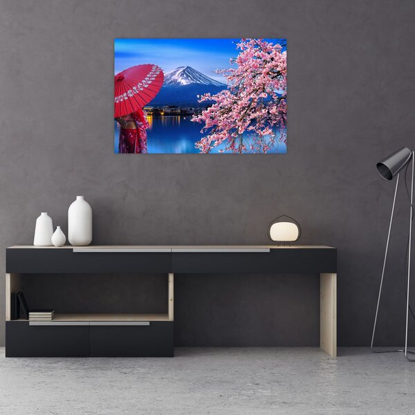 Kép - Kilátás a csúcsra, Japán (90x60 cm)