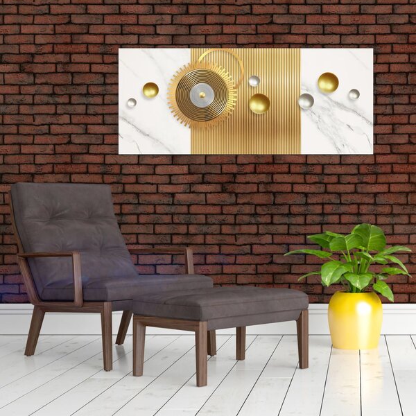 Kép - Gyöngyök márványon (120x50 cm)