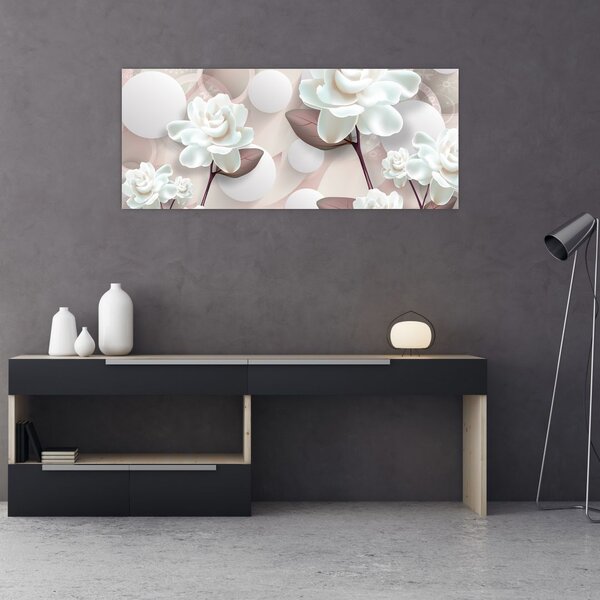 Kép - Rózsa virágok (120x50 cm)