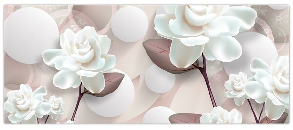 Kép - Rózsa virágok (120x50 cm)