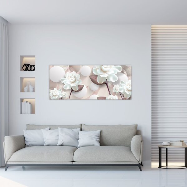 Kép - Rózsa virágok (120x50 cm)