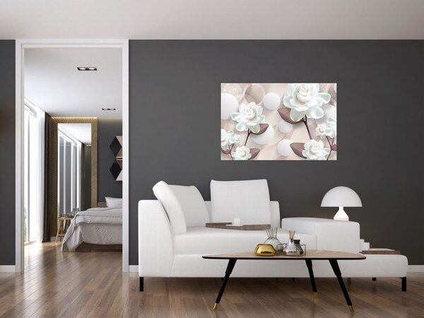 Kép - Rózsa virágok (90x60 cm)