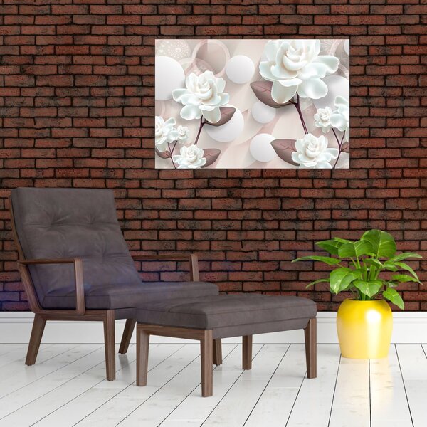 Kép - Rózsa virágok (90x60 cm)