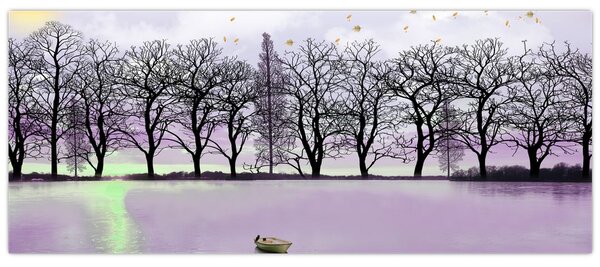 Kép - Bárkák a tavon (120x50 cm)