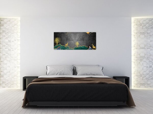 Kép - Hegyi táj (120x50 cm)