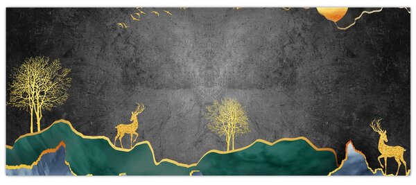 Kép - Hegyi táj (120x50 cm)