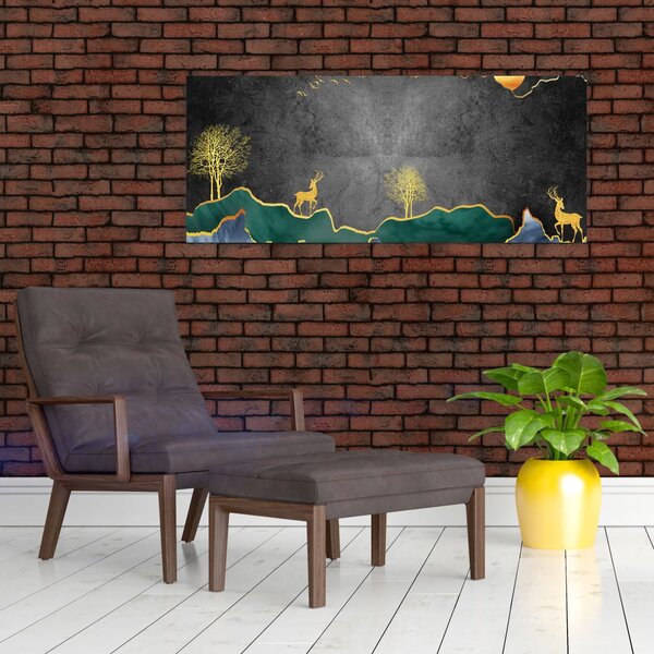 Kép - Hegyi táj (120x50 cm)