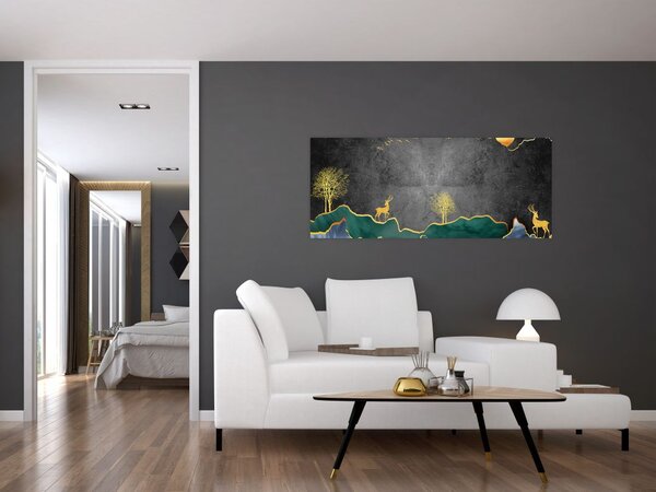 Kép - Hegyi táj (120x50 cm)