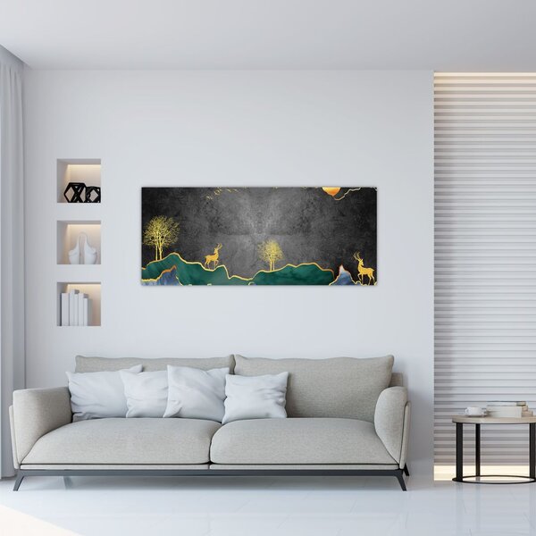 Kép - Hegyi táj (120x50 cm)