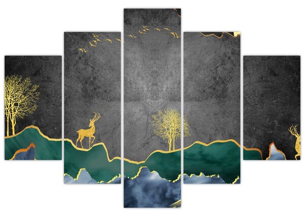 Kép - Hegyi táj (150x105 cm)