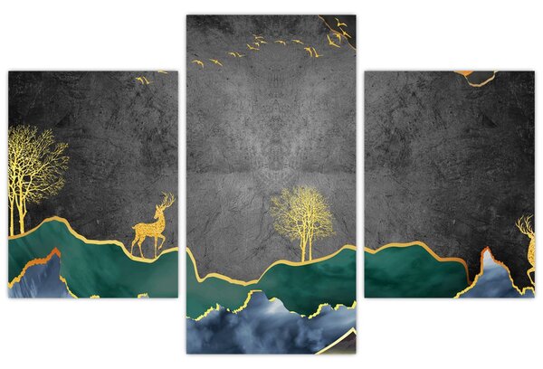Kép - Hegyi táj (90x60 cm)