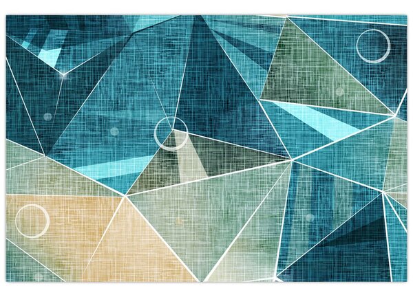 Kép - Türkiz absztrakció (90x60 cm)