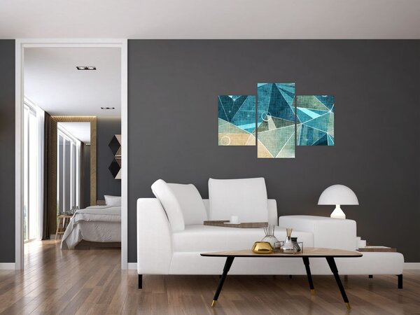 Kép - Türkiz absztrakció (90x60 cm)