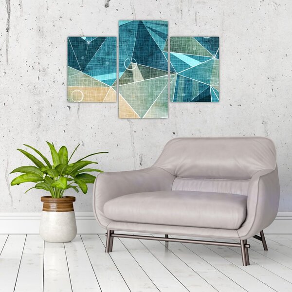 Kép - Türkiz absztrakció (90x60 cm)