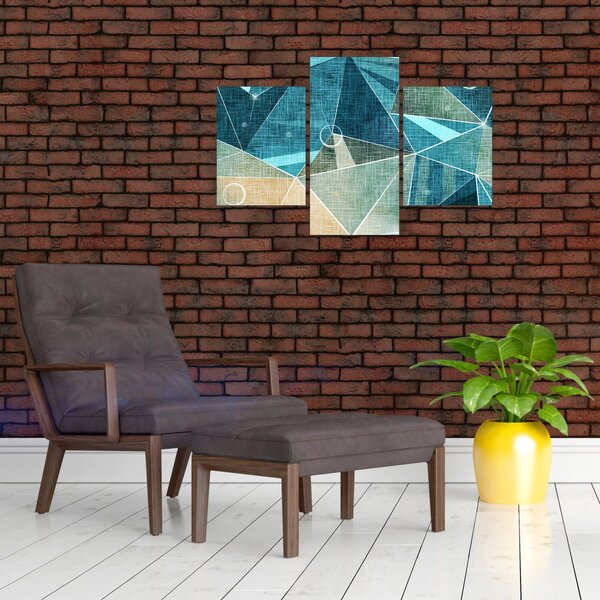 Kép - Türkiz absztrakció (90x60 cm)