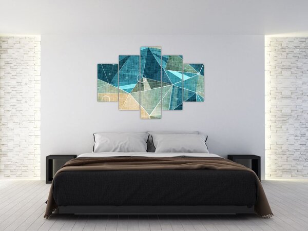 Kép - Türkiz absztrakció (150x105 cm)