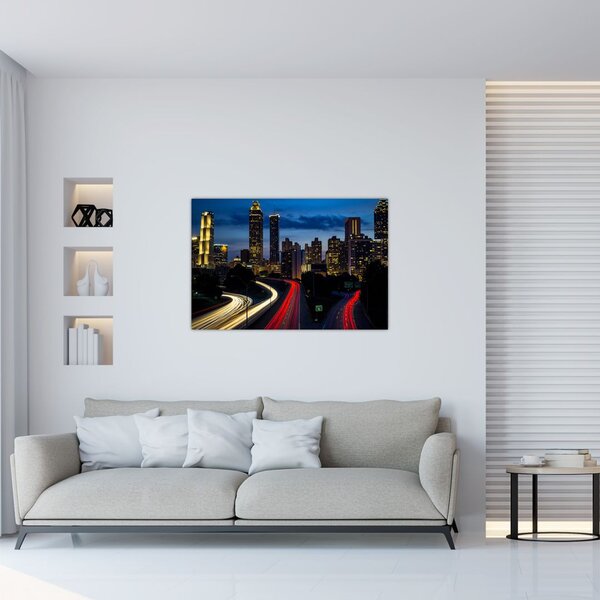 Kép - Éjszakai város (90x60 cm)