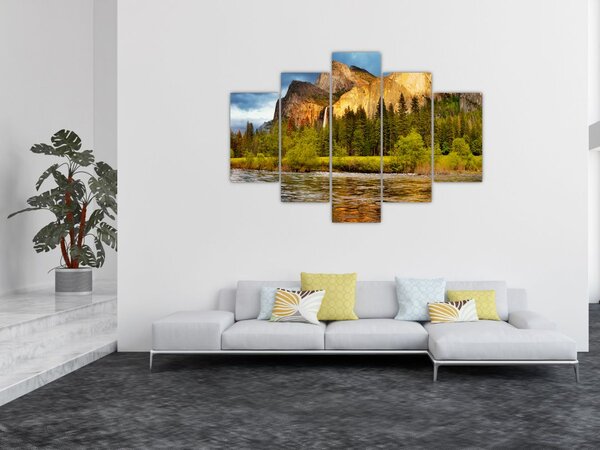Kép - Sziklák a tónál (150x105 cm)